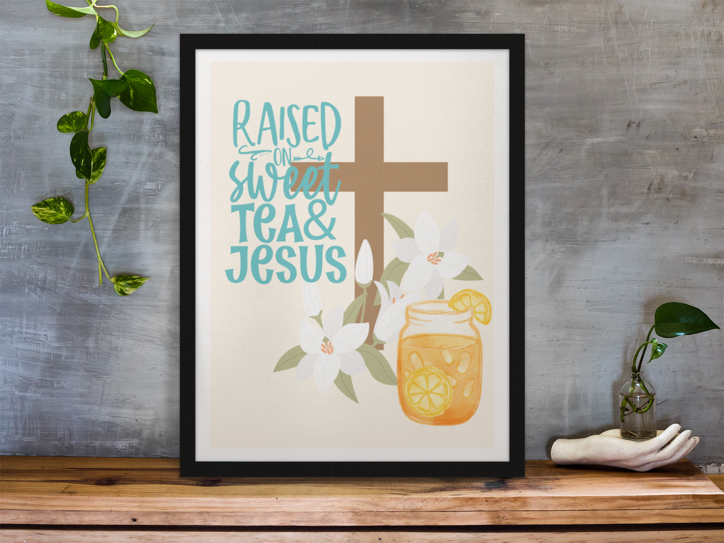 Sweet Tea & Jesus Wall Art